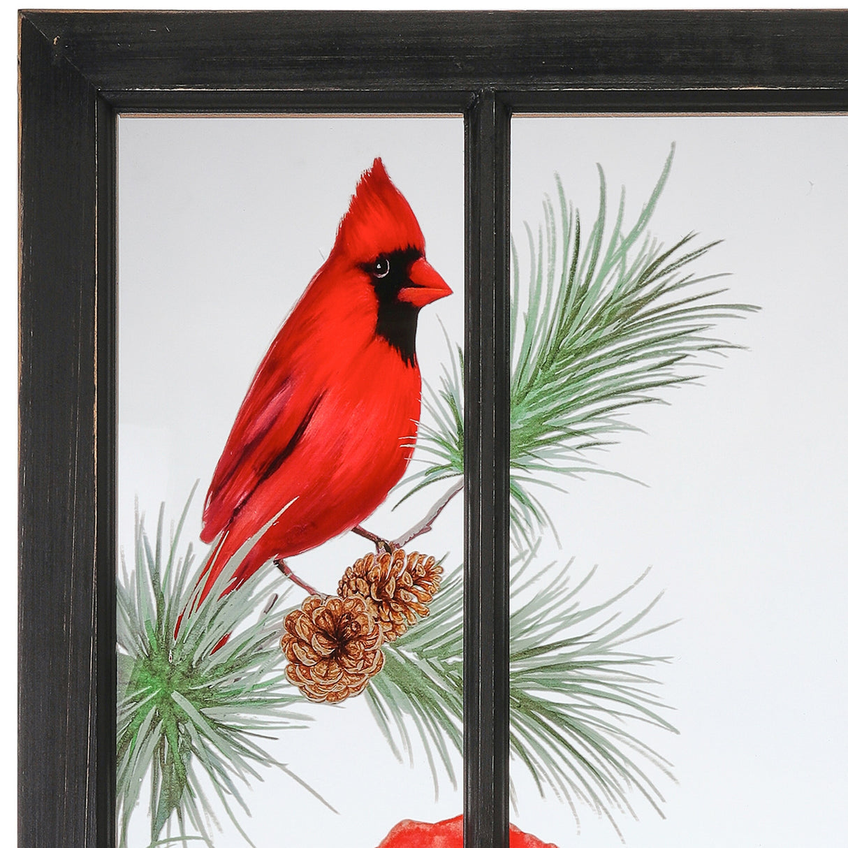 16"X30" Acrylic Cow W/Cardinal Window - 16" x 30"