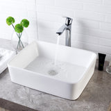 16"x12" Rectangle Ceramic Bathroom Vessel Sink