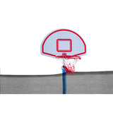 16ft Trampoline with Enclosure-New Upgraded Kids Outdoor Trampoline with Basketball Hoop and Ladder, Heavy-Duty Round Trampoline
