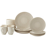 Tabletops Gallery 16pc Brielle Dinnerware Set - Embossed