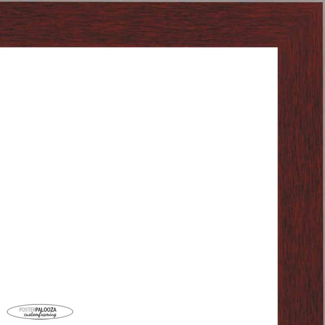16x10 Traditional Mahogany Complete Wood Picture Frame with UV Acrylic, Foam Board Backing, & Hardware