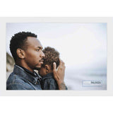 16x13 Contemporary White Wood Picture Frame - UV Acrylic, Foam Board Backing, & Hanging Hardware Included!