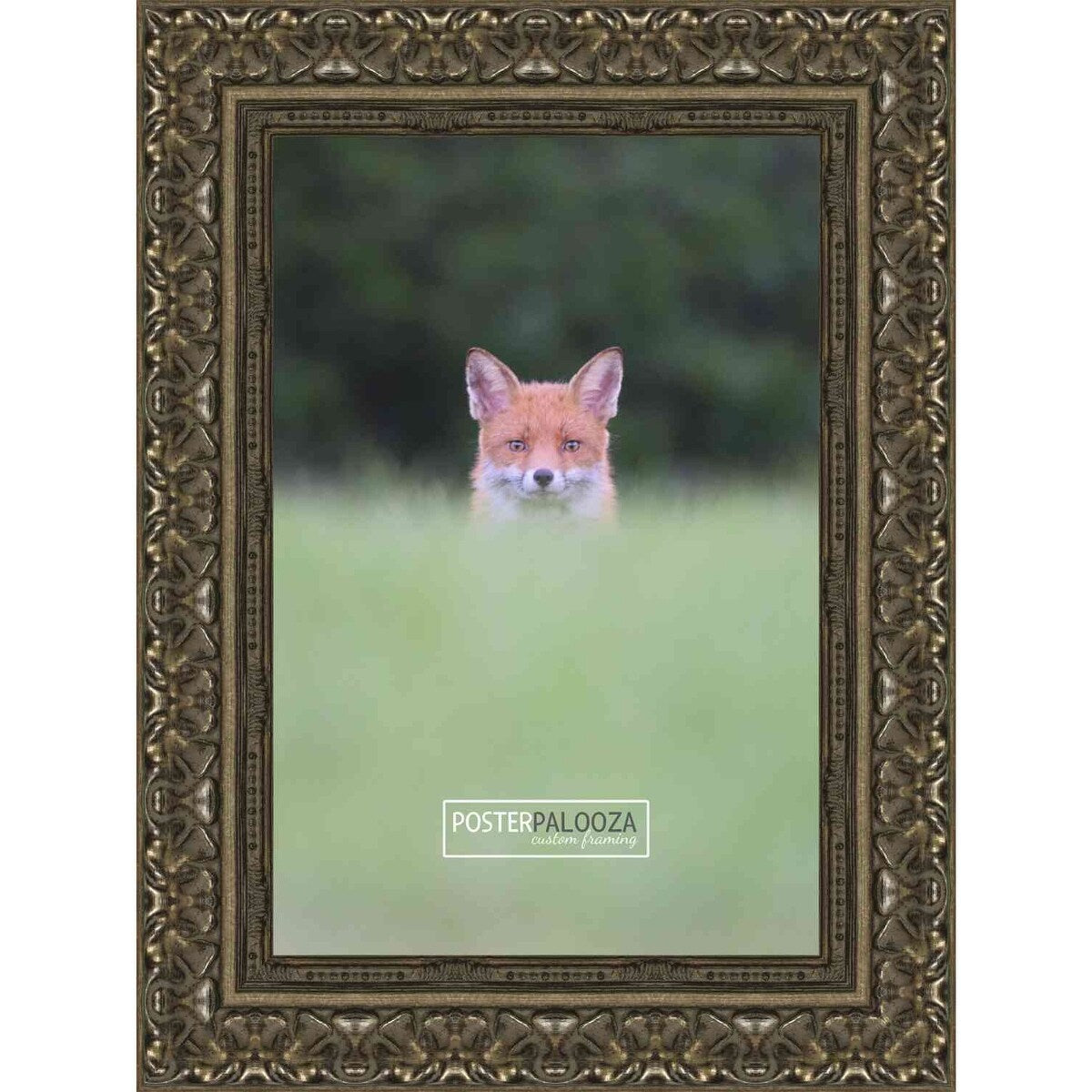 16x14 Ornate Antique Silver Complete Wood Picture Frame with UV Acrylic, Foam Board Backing, & Hardware
