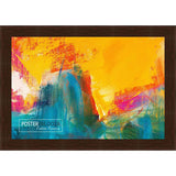 16x14 Traditional Mahogany Wood Picture Frame - UV Acrylic, Foam Board Backing, & Hanging Hardware Included!