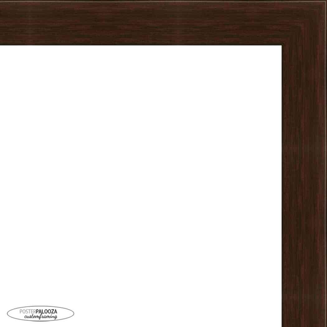 16x14 Traditional Mahogany Wood Picture Frame - UV Acrylic, Foam Board Backing, & Hanging Hardware Included!