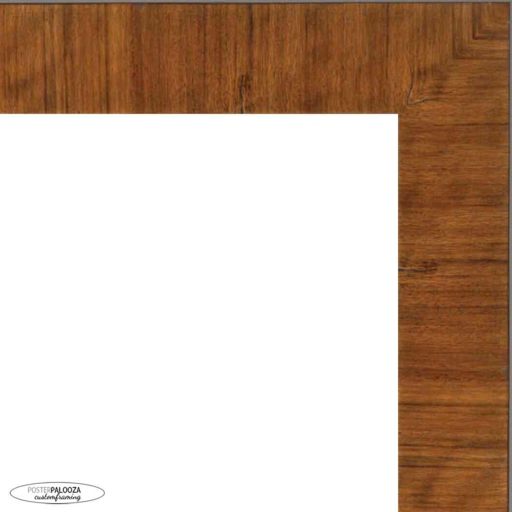 16x16 Contemporary Honey Pecan Complete Wood Square Picture Frame with UV Acrylic, Foam Board Backing, & Hardware