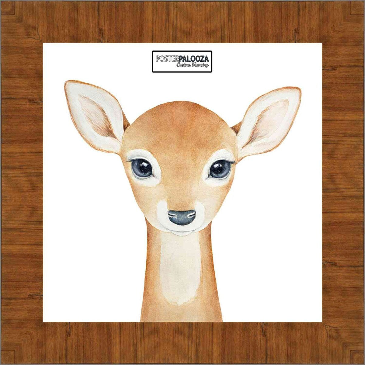 16x16 Contemporary Honey Pecan Complete Wood Square Picture Frame with UV Acrylic, Foam Board Backing, & Hardware