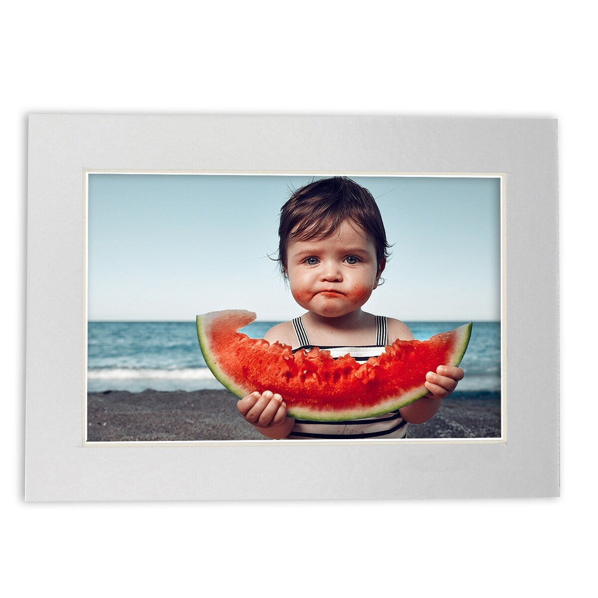 16x20 Mat for 11x17 Photo - Metallic Silver Matboard for Frames Measuring 16 x 20 In- To Display Art Measuring 11 x 17 Inches