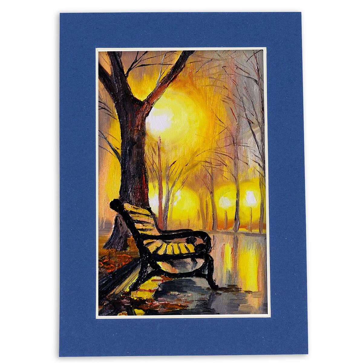 16x22 Mat Bevel Cut for 12x19 Photos - Acid Free Bottle Blue Precut Matboard - For Pictures, Photos, Framing