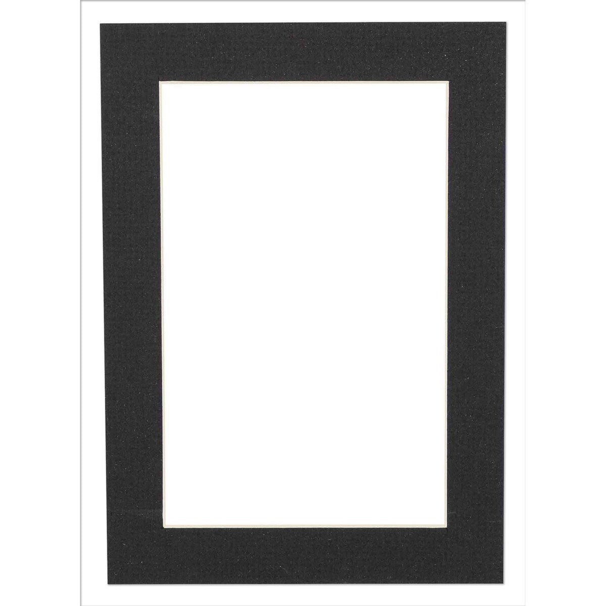 16x22 Mat Bevel Cut for 12x20 Photos - Acid Free Textured Black Precut Matboard - For Pictures, Photos, Framing