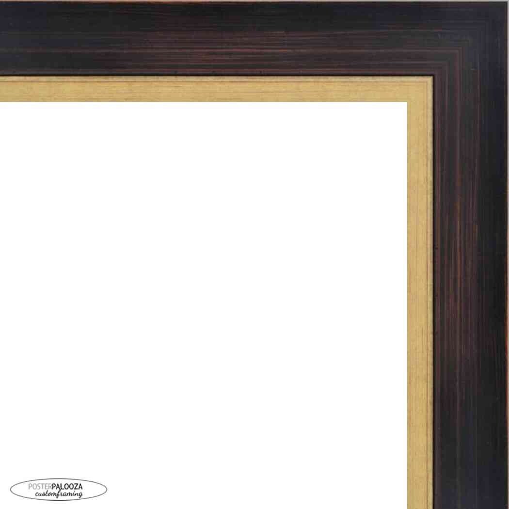 16x8 Traditional Mahogany Complete Wood Picture Frame with UV Acrylic, Foam Board Backing, & Hardware