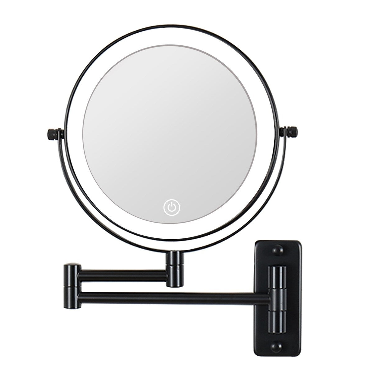8 inch Double-Sided Wall Mounted 10X LED Magnifying Bathroom Mirror