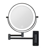 8 inch Double-Sided Wall Mounted 10X LED Magnifying Bathroom Mirror