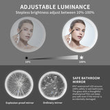 1767GLM 30 Inch Round Dimmable LED Wall Mounted Mirror