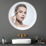 1767GLM 30 Inch Round Dimmable LED Wall Mounted Mirror
