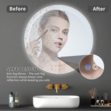 1767GLM 30 Inch Round Dimmable LED Wall Mounted Mirror