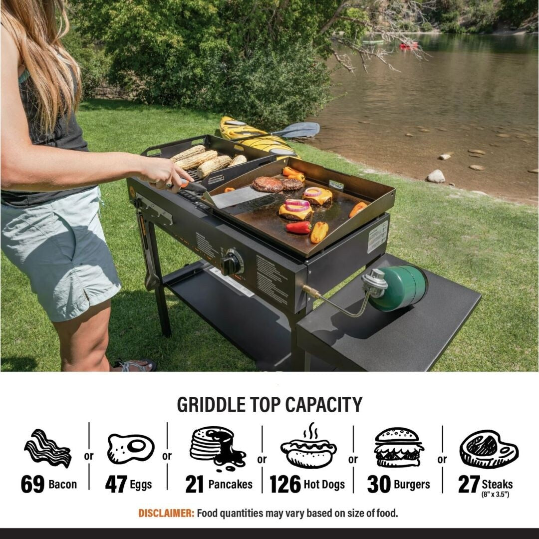 17" Griddle and Charcoal Grill Combo