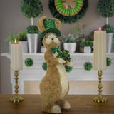 17" St. Patrick's Day Rabbit with Clover Bouquet - 17 in