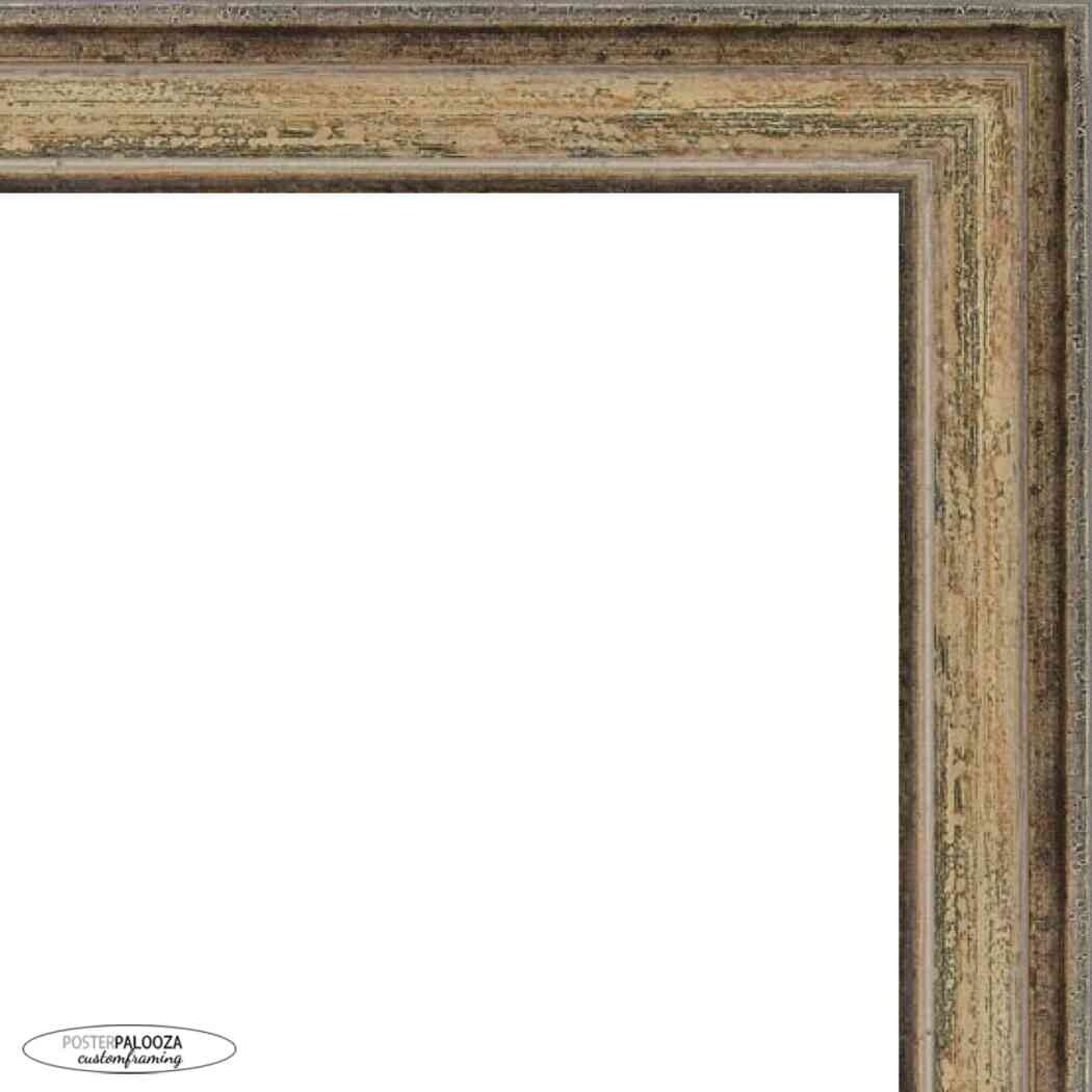 17x20 Frame Antique Acid Finish Wood Picture Frame with UV Acrylic, Foam Board Backing, & Wall Hanging Hardware