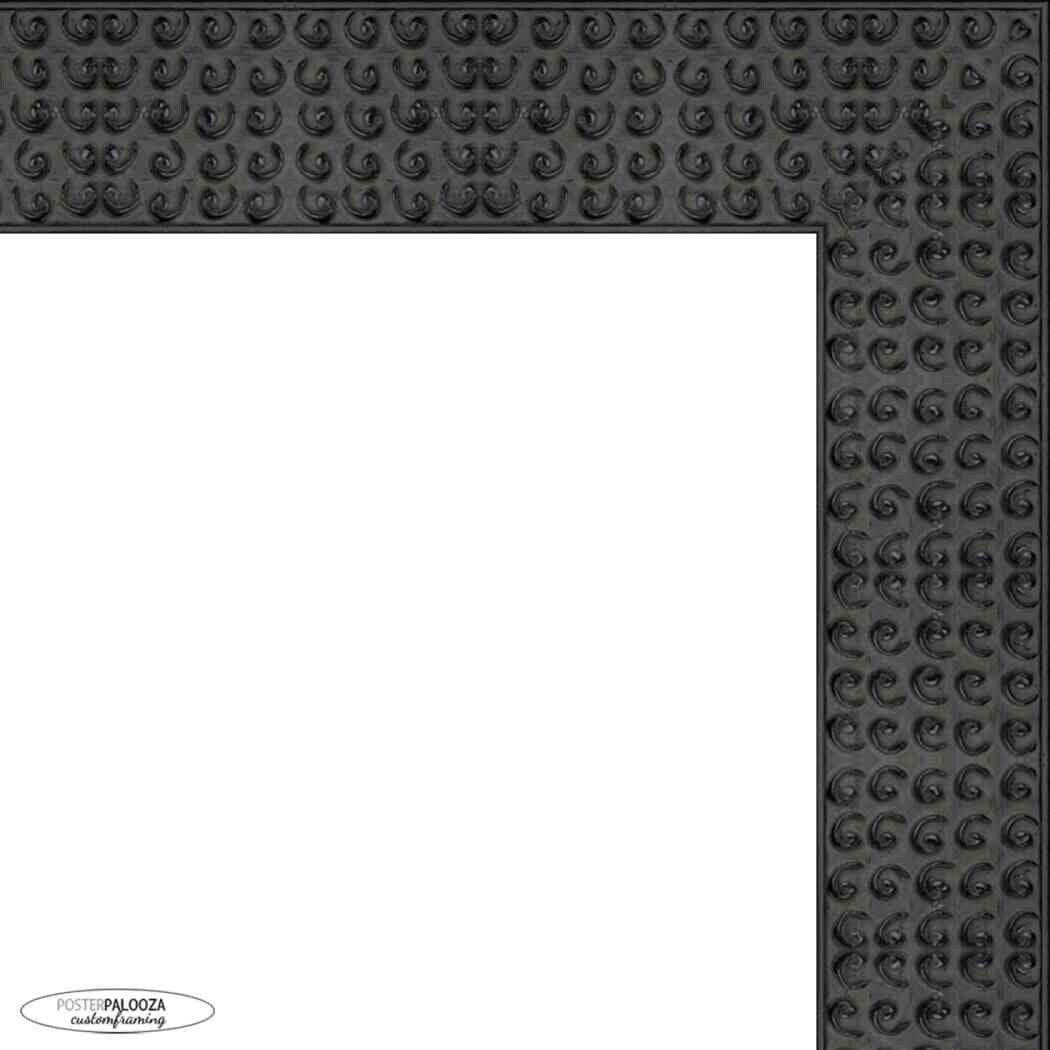 17x20 Ornate Black Complete Wood Picture Frame with UV Acrylic, Foam Board Backing, & Hardware