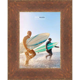 17x23 Distressed/Aged Antique Gold Complete Wood Picture Frame with UV Acrylic, Foam Board Backing, & Hardware