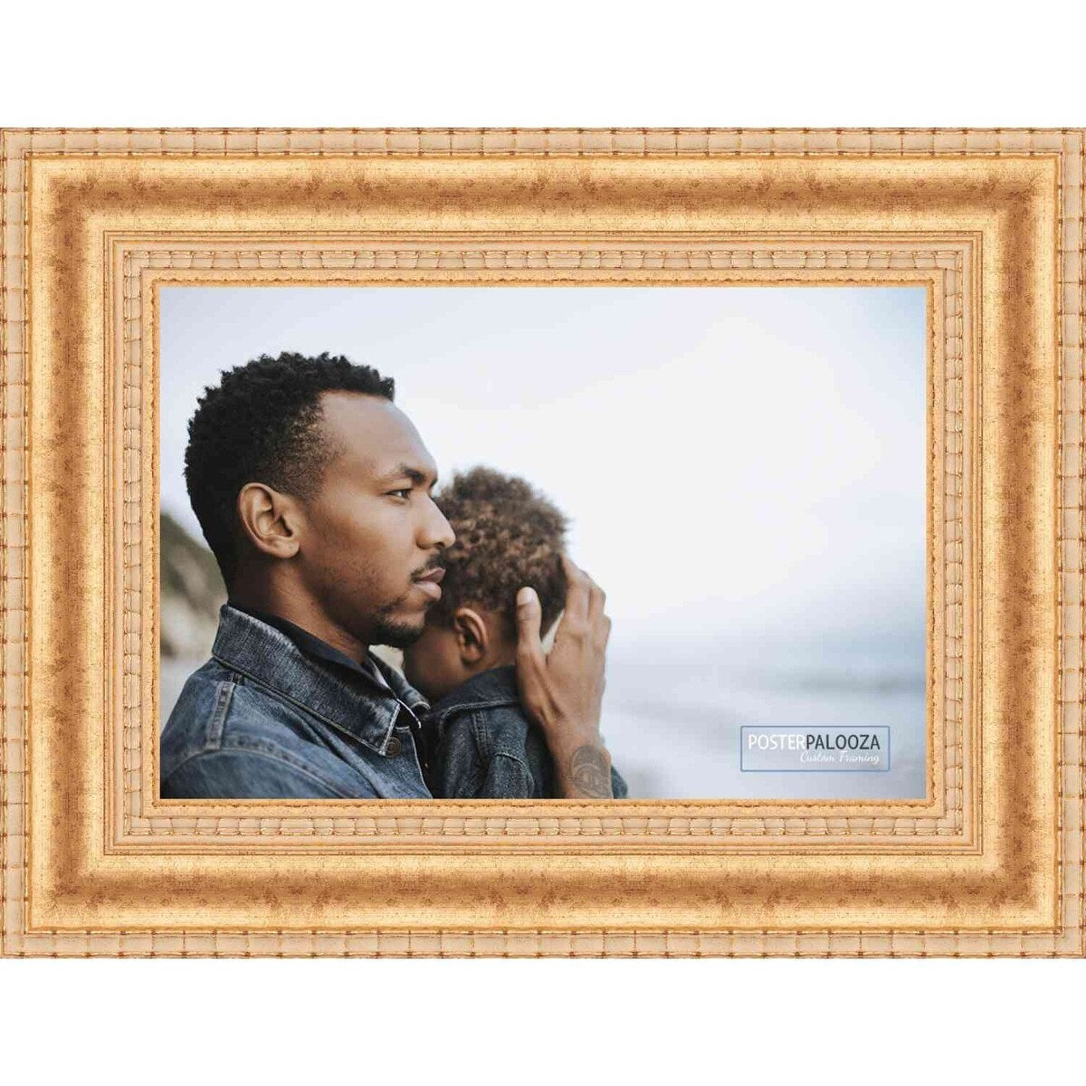 17x25 Traditional Gold Complete Wood Picture Frame with UV Acrylic, Foam Board Backing, & Hardware