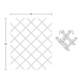 18-Bottle Trimmable Wine Rack Lattice Panel Inserts - Solid North American Alder