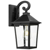 18 Inch Outdoor Wall Sconce Lantern with Seeded Glass