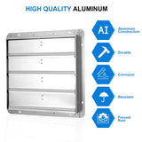 18-Inch Square Aluminum Automatic Gravity Shutter Louver Vent