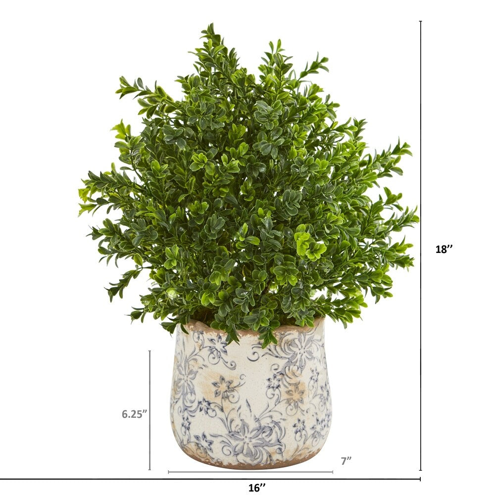 18" Sweet Grass Artificial Plant in Floral Vase (Indoor/Outdoor)