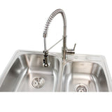 18-gauge Stainless Steel Double 33-inch Top-Mount/Drop-In 60/40 Bowl Kitchen Sink