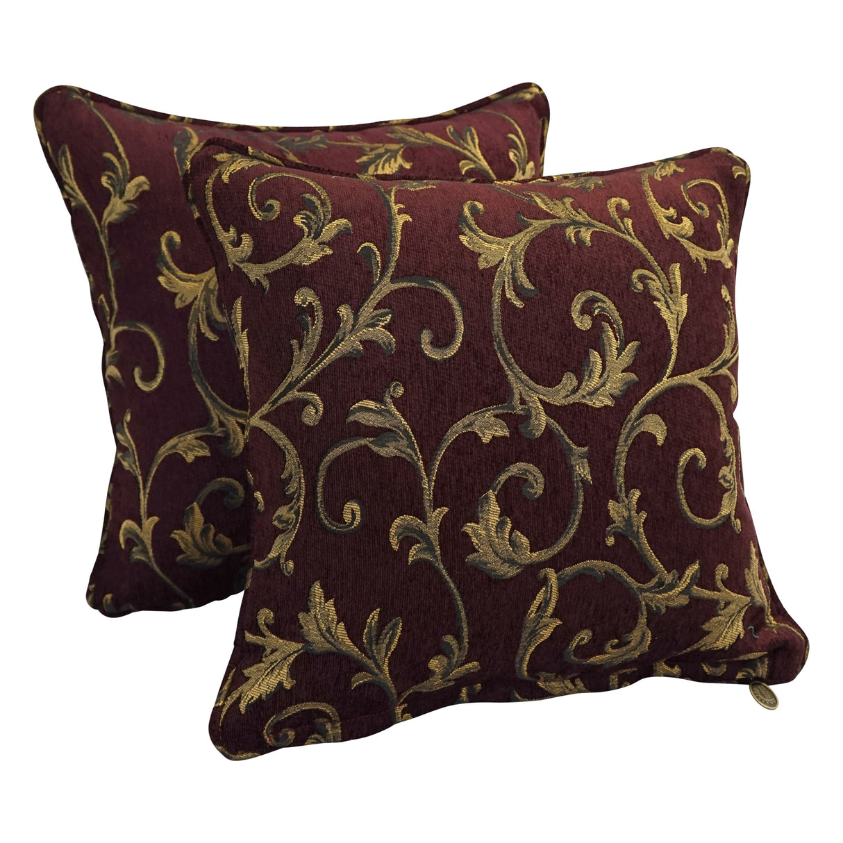 18-inch Jacquard Chenille Square Throw Pillows (Set of 2)