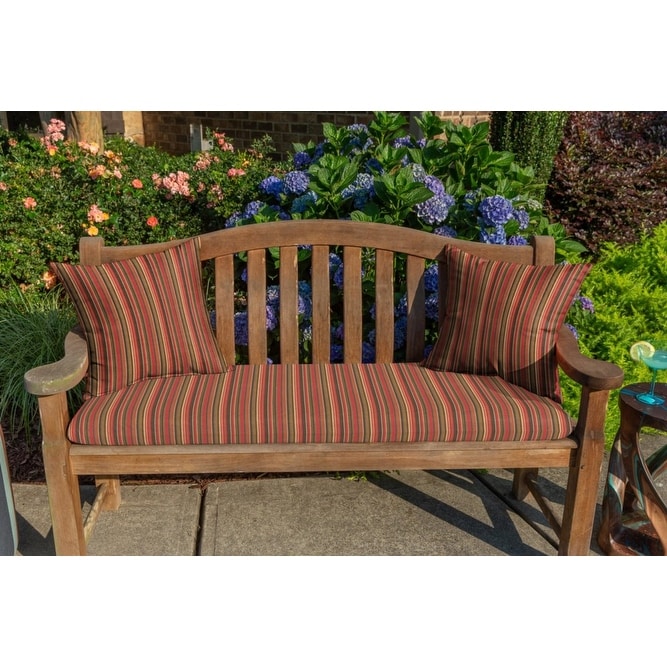 Sunbrella&reg; Stripe Fabric 1-Piece Indoor/Outdoor Square Throw Pillow, 18"W x 18"L, Dolce Oasis