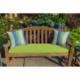 Sunbrella&reg; Stripe Fabric 1-Piece Indoor/Outdoor Square Throw Pillow, 18"W x 18"L, Dolce Oasis
