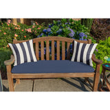 Sunbrella&reg; Stripe Fabric 1-Piece Indoor/Outdoor Square Throw Pillow, 18"W x 18"L, Dolce Oasis