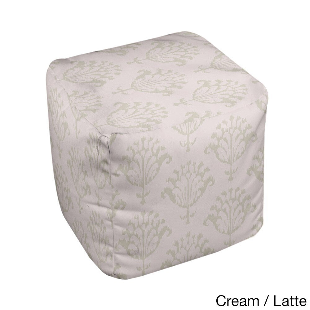 18 x 18 -inch Two-tone Ikat Print Decorative Pouf