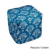 18 x 18 -inch Two-tone Ikat Print Decorative Pouf