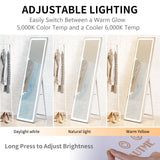 18 x 60 in. Rectangular Framed Touch Sensor Freestanding Full Length with LED Light