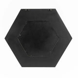 18.5" x 18.5" Hexagon Mirror with Solid Wood Frame