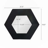 18.5" x 18.5" Hexagon Mirror with Solid Wood Frame