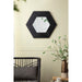 18.5" x 18.5" Hexagon Mirror with Solid Wood Frame