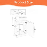 18.6" Bathroom Vanity with Sink, Bathroom Vanity Cabinet with Two-tier Shelf