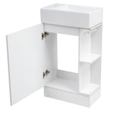 18.6" Bathroom Vanity with Sink, Two-tier Shelf