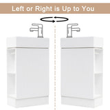 18.6" Bathroom Vanity with Sink, Two-tier Shelf
