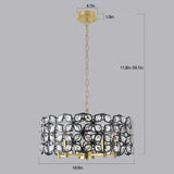 18.9 in.W Modern Crystal Chandelier Round Cristal Lamp