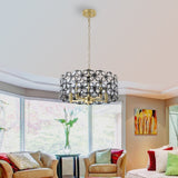 18.9 in.W Modern Crystal Chandelier Round Cristal Lamp