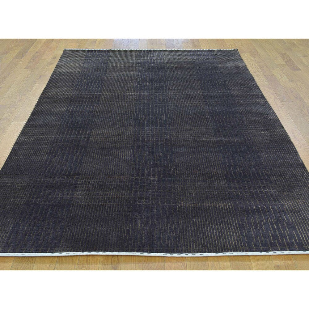 Shahbanu Rugs Wool/Silk Nepali Hand-knotted Oriental Rug (5'7 x 7'9)