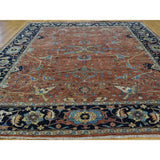 Shahbanu Rugs Antiqued Heriz Recreation Hand-Knotted Pure Wool Rug (8'10"x11'10")