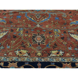 Shahbanu Rugs Antiqued Heriz Recreation Hand-Knotted Pure Wool Rug (8'10"x11'10")