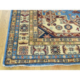Shahbanu Rugs Hand-Knotted 100 Percent Wool Super Kazak Oriental Carpet (5'0"x7'2")